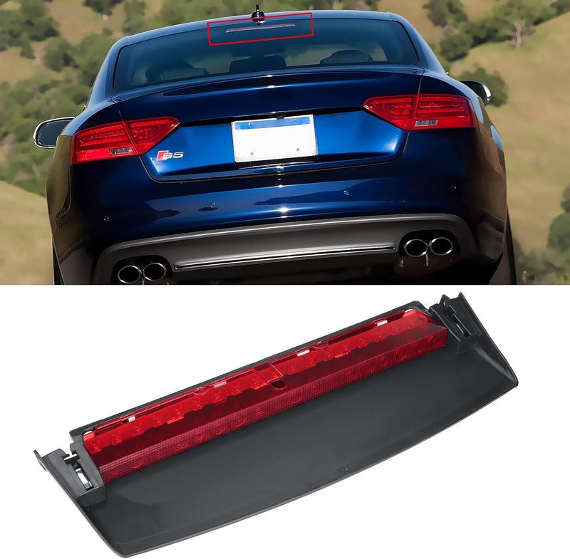 Abodvu Center Brake Light Assembly Compatible with Audi A5/S5 2008-2017,Third Brake Light with 18 Smal Red Lamp Bulbs,Center High Mount Stop Lamp Replacement for 8T0945097B - Image 1